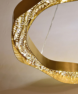 Wave Chandelier with Crystals by Sahil & Sarthak